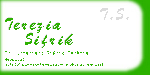 terezia sifrik business card